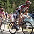 Frank Schleck leads the peloton during stage 13 of the Giro d'Italia 2005